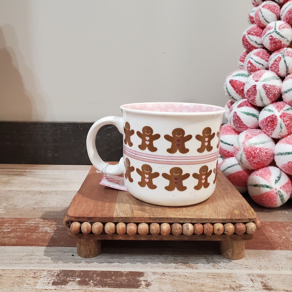 Pastel Gingerbread Man Mug-NWT
